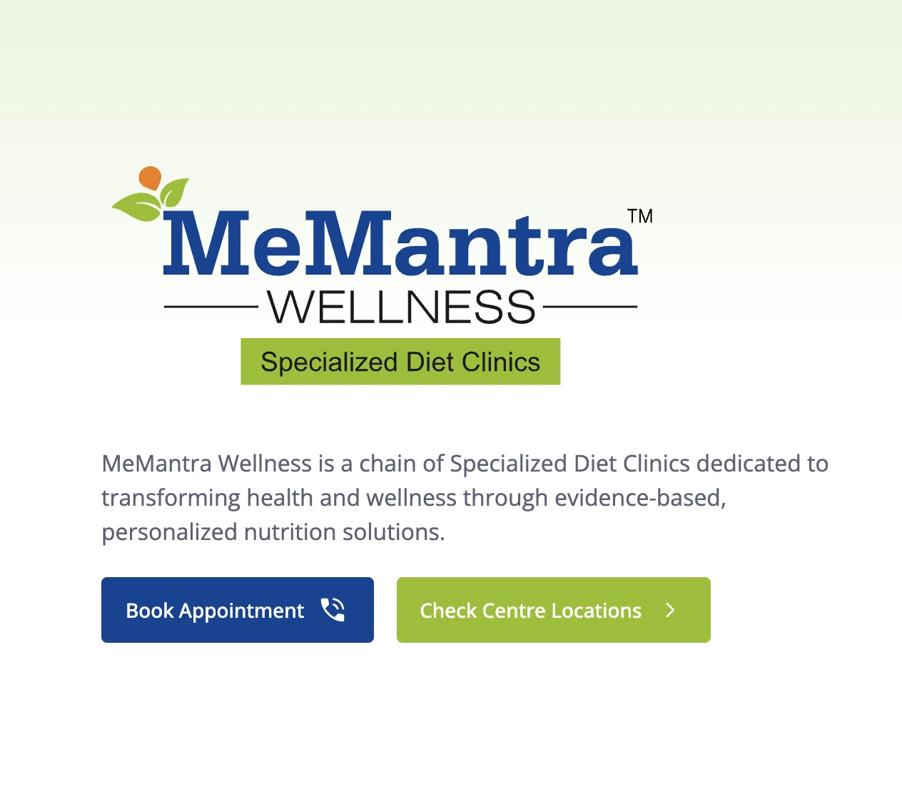 MeMantra Wellness – Diet Clinics with a Comprehensive CRM & HR Ecosystem screenshot 1